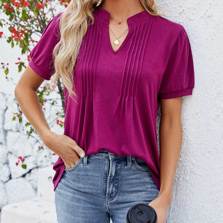 Ready to Ship Lady Women Short-sleeved T-shirt Women's Blouses Blouse Women